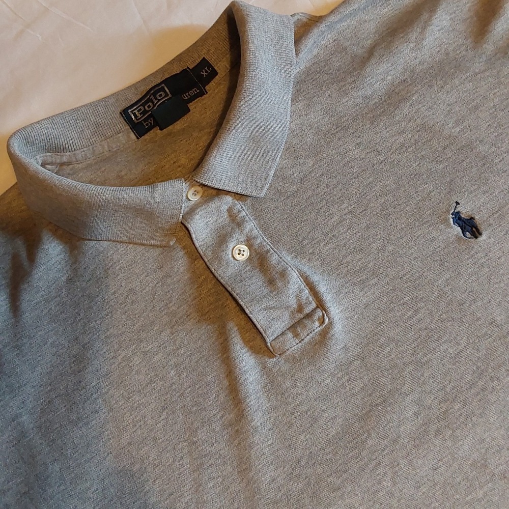 Polo Ralph Lauren Men's‎ XL Soft Cotton Gray Short Sleeve Polo